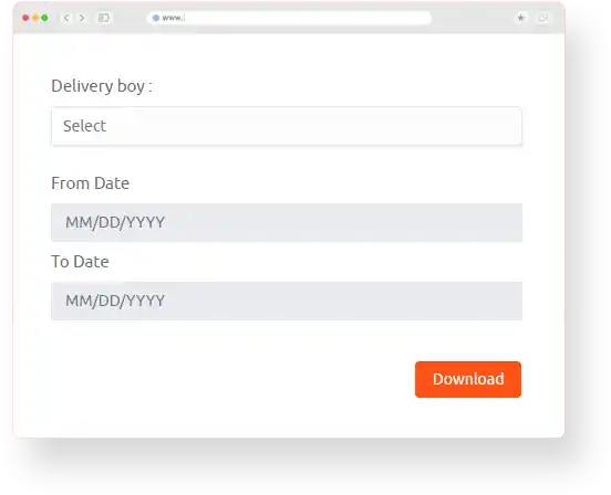 Delivery Person Transaction Report
